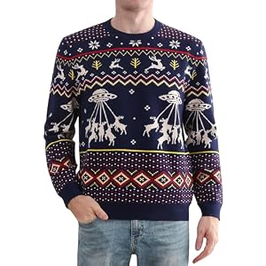 Runhit Unisex Christmas Jumper, Novelty Holiday Pullover