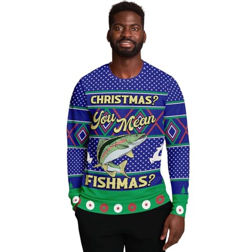 Merry Fishmas Sweatshirt | Unisex Ugly Christmas Sweater, Xmas Sweater, Funny Holiday Sweater, Funny Shirt - Image 2