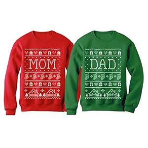 Tstars Mom Dad Matching Christmas Sweatshirts Couples Funny Ugly Xmas | Soft Fleece His And Hers Sweatshirt Set; Great For Christmas, Ugly Sweater Party, Husband Wife Couples Gift 5 Tstars Mom Dad Matching Christmas Sweatshirts Couples Funny Ugly Xmas