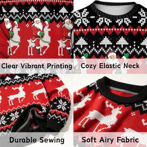 Adults Ugly Christmas Sweatshirt Crew Neck Novelty 3D Printed - Image 5
