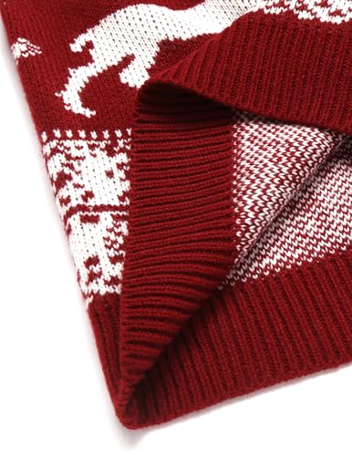 Coofandy Men'S Quarter Zip Pullover Sweater Casual Zip Up Polo Sweater Knit | 1/4 Zip, Ribbed Cuff, Mock Neck, Xmas Snowflake Reindeer Pattern, Classic Fit, Fall Winter Fashion, Christmas New Year Outfit - Image 2