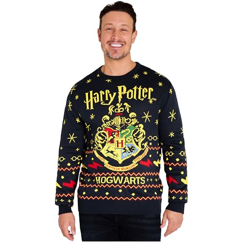 Harry Potter Gifts Ugly Christmas Sweater Men, Teens, Knit Long Sleeve Hogwarts Christmas Sweatshirt Sweater Pullover 1 Harry Potter Gifts Ugly Christmas Sweater Men, Teens, Knit Long Sleeve Hogwarts Christmas Sweatshirt Sweater Pullover