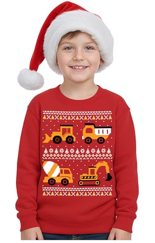 Tstars Dabbing Santa Kids Christmas Sweatshirt Boy Youth Ugly Holiday | Soft Fleece Dabbing Santa Sweatshirt; Great For Christmas, Ugly Sweater Party, Boys Youth Holiday Xmas Gift
