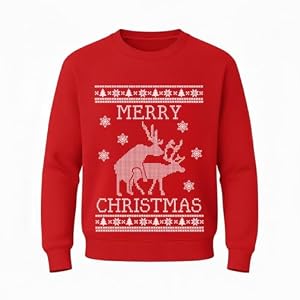 Tstars Cat Santa Claws T-Rex Ugly Christmas Sweatshirt Men Funny Festive