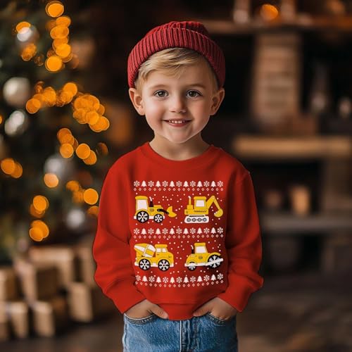 Mrocioa Toddler Boy Girls Sweatshirt Ugly Christmas Sweater Style Reindeer Shirt Kids Xmas Holiday Tops 2 Mrocioa Toddler Boy Girls Sweatshirt Ugly Christmas Sweater Style Reindeer Shirt Kids Xmas Holiday Tops - Image 2