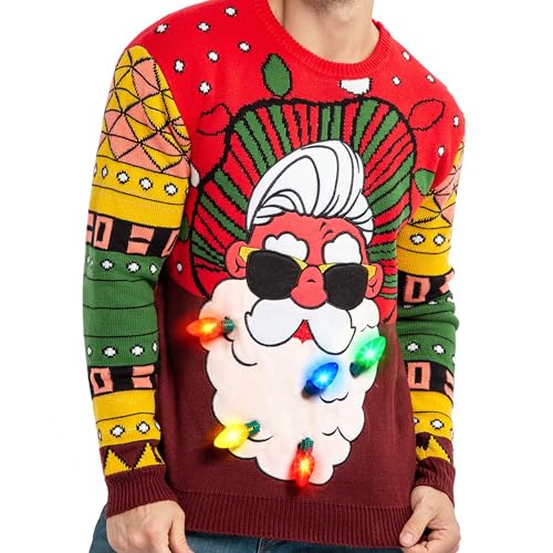 Joyin Led Light Up Ugly Christmas Sweater Men