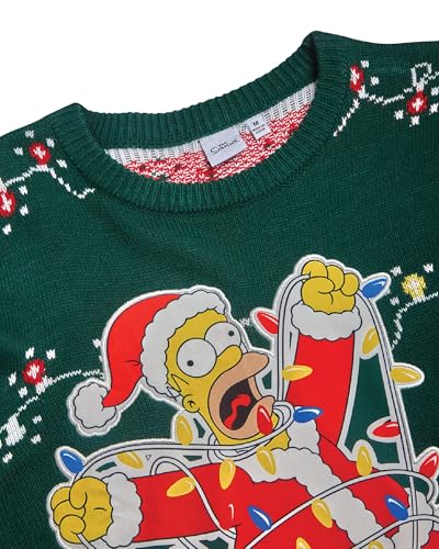 The Simpsons Mens Ugly Christmas Sweater Homer Holiday Pullover | Officially Licensed, Bold Ugly Sweater, Festive Comfortable Fit, Great For Parties &Amp; Gift Giving - Image 3