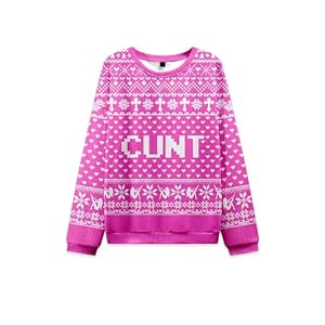 Pink Y2K Christmas Knit Pullover