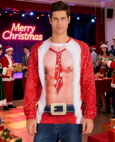 Raisevern Ugly Christmas Sweatshirts For Men Women Funny Pullover Sweaters - Image 2