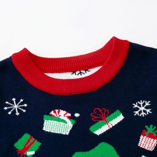 Toddler Ugly Christmas Sweater Boy Girl Funny Xmas Sweatshirt Kids Reindeer Santa Knit Pullover Holiday Tops 3-7 Years - Image 5