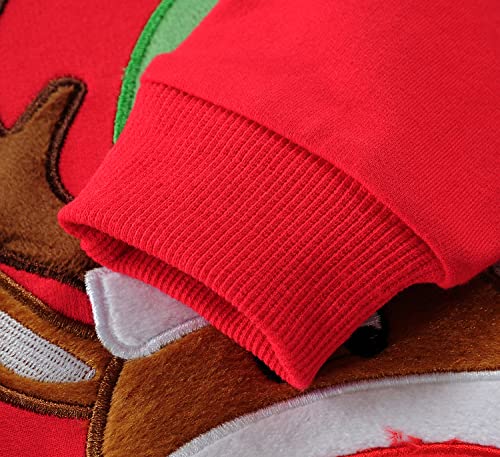 Ddsol Toddler Little Girl Christmas Sweatshirt Kid Ugly Santa Claus Reindeer Tree Shirt Xmas Long Sleeve Tee Top Clothes - Image 6