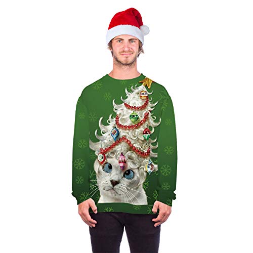 Albizia Unisex Animal Print Crew Neck Ugly Christmas Xmas Pullover Sweatshirt