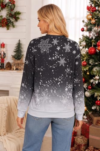 Merry Christmas Sweatshirts For Women: Xmas Snowman Crewneck Pullover Tops - Image 5