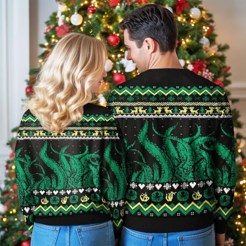 99Timoro Funny Ugly Christmas Sweater For Men And Women | Graphic Print Long Sleeve Crew Neck Knit Sweatshirt Warm Cozy Soft Casual Holiday Party Pullover, Winter Loose Fit - Image 3