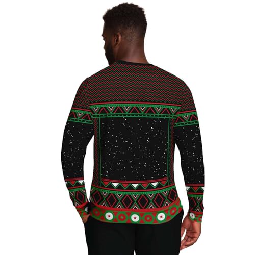 Pretty Sketchy Sweatshirt | Unisex Ugly Christmas Sweater, Xmas Sweater, Funny Holiday Sweater, Funny Shirt L Black - Image 3