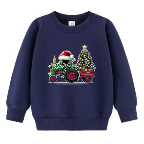 Boys Girls Christmas Sweatshirt Toddler Cotton Long Sleeve Reindeer The Nutcracker Truck Bow Santa Tops 2-7T