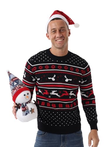 Askdeer Men'S Ugly Christmas Sweater Soft Casual Xmas Pullover Classic Knitted Crewneck Sweaters With Ribbing Edge - Image 3