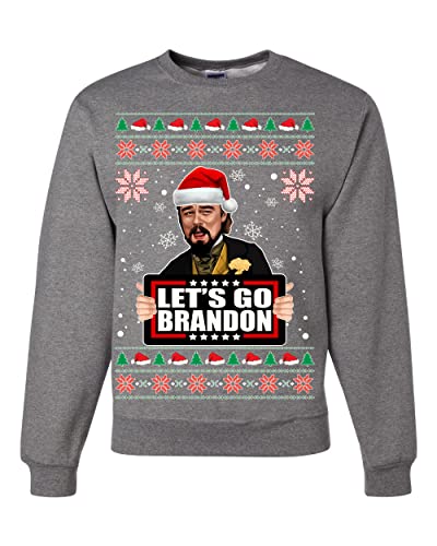 Wild Bobby Leo Laughing Meme Let’S Go Brandon Funny Anti Biden Ugly Christmas Sweater Unisex Crewneck Sweatshirt