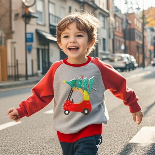 Christmas Sweatshirt For Toddler Boys And Girls Ugly Xmas Pullover Kids Funny Raglan Sleeve Shirts Tops 2-7 Years 3 Christmas Sweatshirt For Toddler Boys And Girls Ugly Xmas Pullover Kids Funny Raglan Sleeve Shirts Tops 2-7 Years - Image 3