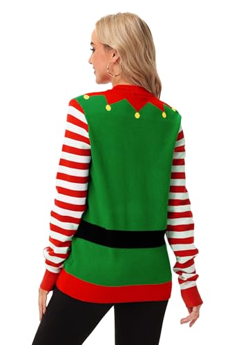 Aobute Unisex Ugly Christmas Sweater For Men Women Xmas Holiday Party Funny Print Knit Pullover