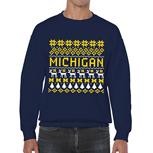Ncaa Holiday Ugly Sweater, Team Color Crewneck, College, University 5 Ncaa Holiday Ugly Sweater