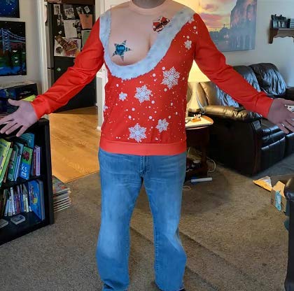 Sleity Women Christmas Ugly Funny 3D Print Sweatshirt Crew Neck Pullover | 3D Digital Printed, Sweater Shirt 4 Sleity Women Christmas Ugly Funny 3D Print Sweatshirt Crew Neck Pullover | 3D Digital Printed, Sweater Shirt - Image 4