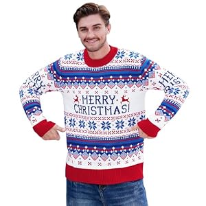 Arvilhill Men’S Christmas Sweaters Holiday Funny Ugly Knitted Pullovers (S-3Xl)