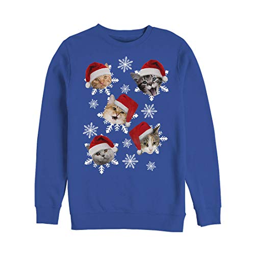 Lost Gods Men'S Ugly Christmas Cat Snowflakes Sweatshirt 1 Lost Gods Men’S Ugly Christmas Cat Snowflakes Sweatshirt