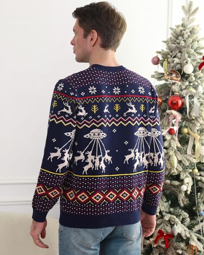 Runhit Ugly Christmas Sweater For Men Women Unisex Funny Christmas Sweaters Fun Holiday Pullovers Novelty Xmas Pullover Gift - Image 2