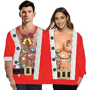 Grajtcin Mens And Womens Two Person Ugly Christmas Sweater 3D Printed Sweatshirt Couple 1 Grajtcin Mens And Womens Two Person Ugly Christmas Sweater 3D Printed Sweatshirt Couple