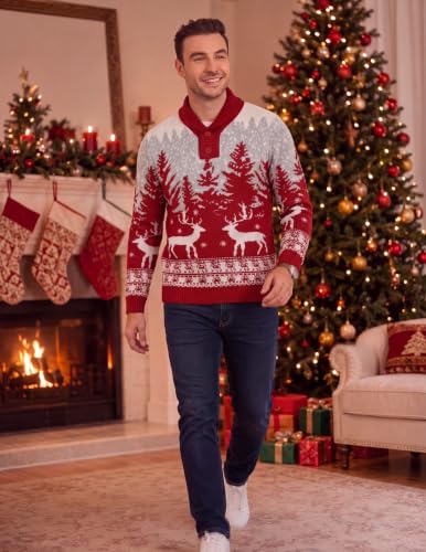 Coofandy Men'S Ugly Christmas Sweater Snowflake Knitted Xmas Pullover 3 Coofandy Men'S Ugly Christmas Sweater Snowflake Knitted Xmas Pullover - Image 3