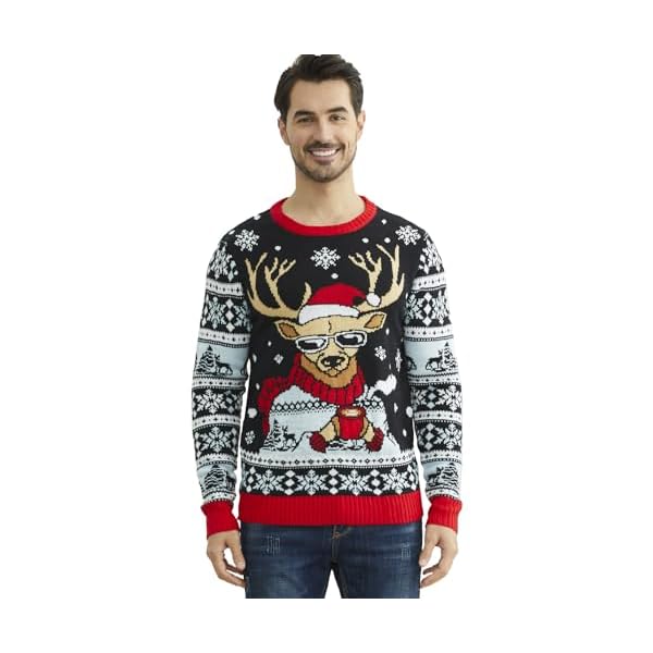 Yijiu Knitted Crew Neck Christmas Jumper For Men