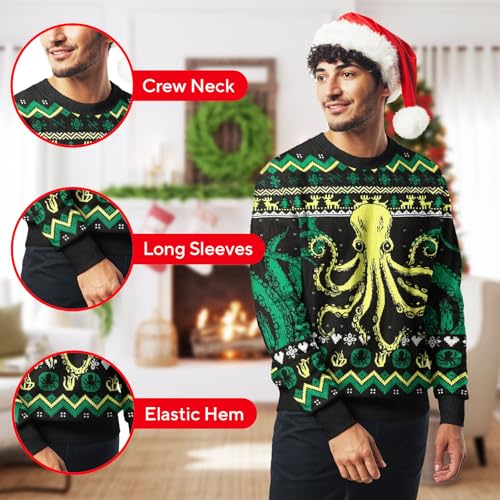 99Timoro Funny Ugly Christmas Sweater For Men And Women | Graphic Print Long Sleeve Crew Neck Knit Sweatshirt Warm Cozy Soft Casual Holiday Party Pullover, Winter Loose Fit - Image 4