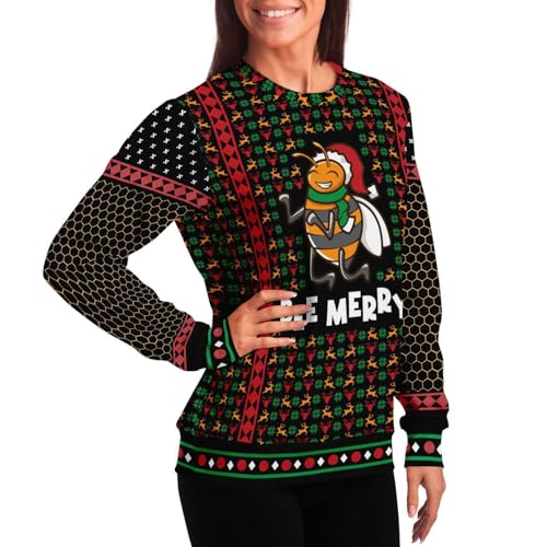 Bee Merry Sweatshirt | Unisex Ugly Christmas Sweater, Xmas Sweater, Holiday Sweater, Funny Sweater, Funny Shirt - Image 6