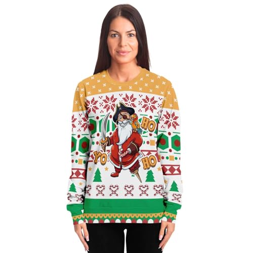 Yo Ho Ho Pirate Sweatshirt | Unisex Ugly Christmas Sweater, Xmas Sweater, Funny Holiday Sweater, Funny Shirt - Image 4