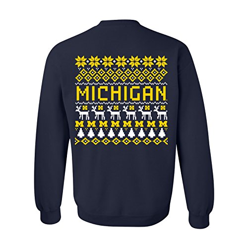 Ncaa Holiday Ugly Sweater, Team Color Crewneck, College, University 4 Ncaa Holiday Ugly Sweater