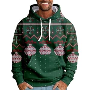 Mens Graphic Hoodies Christmas Elk Printed Hooded Flannel Warm Ugly Christmas Sweatshirt Oversized Unisex Winter Pullover 5 41L Gtkcfyl. Ss300