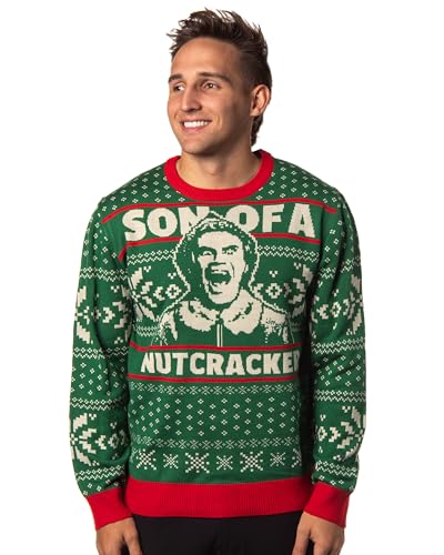 Bioworld Elf The Movie Men'S Buddy Son Of A Nutcracker Ugly Christmas Adult Holiday Knit Pullover Sweater 1 Bioworld Elf The Movie Men’S Buddy Son Of A Nutcracker Ugly Christmas Adult Holiday Knit Pullover Sweater