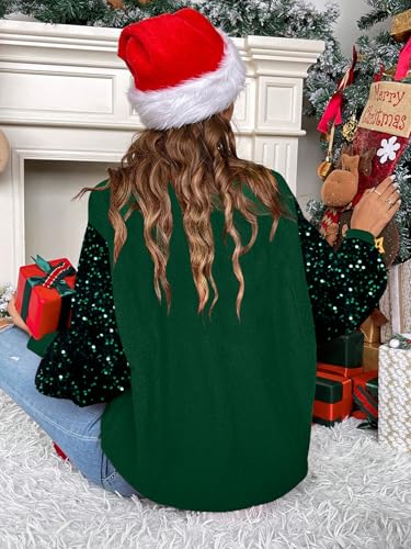 Christmas Sequin Sweater Womens Believe Christmas Sweatshirt Crewneck Long Sleeve Xmas Holiday Knit Pullover Top 4 Christmas Sequin Sweater Womens Believe Christmas Sweatshirt Crewneck Long Sleeve Xmas Holiday Knit Pullover Top - Image 4