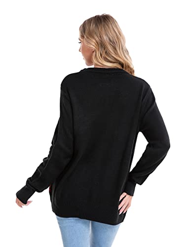 Hsctek Light Up Adults Christmas Knitted Sweater, Ugly Xmas Pullovers Women | 100% Non-Toxic Acrylic, Long-Sleeve, Crewneck, Built-In Light Bulbs With Batteries, Providing Comfort And Fashion Matching 4 Hsctek Light Up Adults Christmas Knitted Sweater, Ugly Xmas Pullovers Women | 100% Non-Toxic Acrylic, Long-Sleeve, Crewneck, Built-In Light Bulbs With Batteries, Providing Comfort And Fashion Matching - Image 4