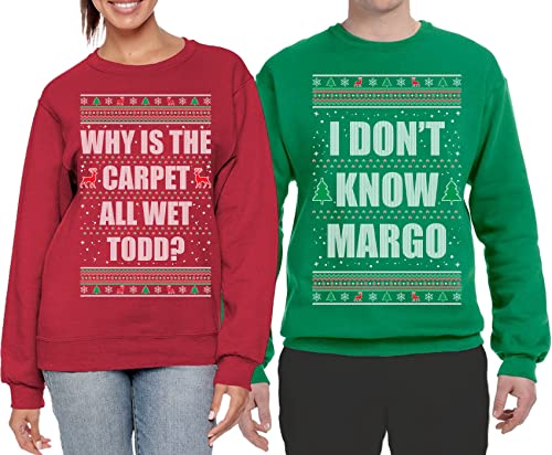Wild Bobby Why Is The Carpet All Wet Todd Margo Couples Ugly Christmas Graphic Sweatshirts 5 Wild Bobby Why Is The Carpet All Wet Todd Margo Couples Ugly Christmas Graphic Sweatshirts - Image 5