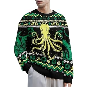 99Timoro Loose Fit Knitted Christmas Jumper, Unisex