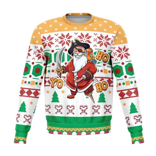 Yo Ho Ho Pirate Sweatshirt | Unisex Ugly Christmas Sweater, Xmas Sweater, Funny Holiday Sweater, Funny Shirt
