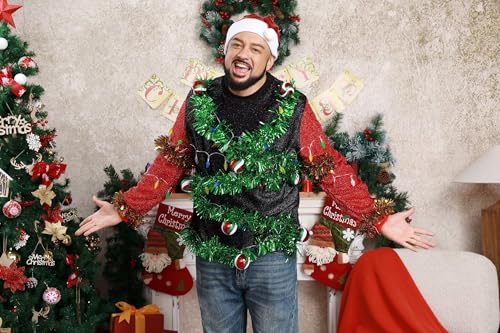 Women`s Ugly Christmas Sweater Unisex Novelty Santa Pullover Cardigan For Xmas Party Festive