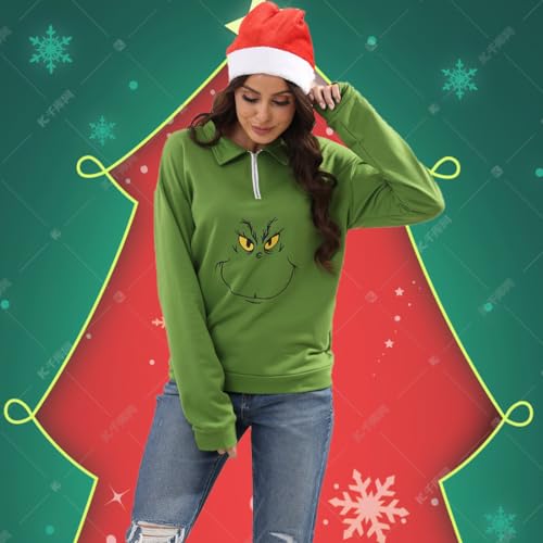 New Pullover Ugly Christmas Sweaters Cartoon Character Green Monster Print Unisex Sweatshirt With Christmas Hat 3 New Pullover Ugly Christmas Sweaters Cartoon Character Green Monster Print Unisex Sweatshirt With Christmas Hat - Image 3