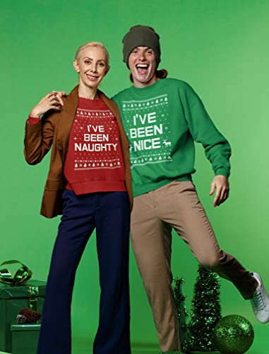Tstars Naughty Nice Matching Christmas Sweatshirts Couples His Hers Funny