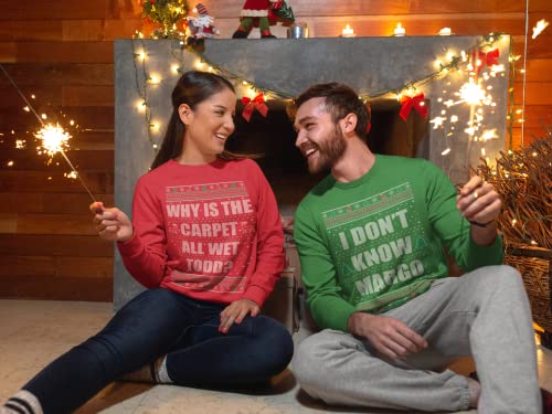 Wild Bobby Why Is The Carpet All Wet Todd Margo Couples Ugly Christmas Graphic Sweatshirts 7 Wild Bobby Why Is The Carpet All Wet Todd Margo Couples Ugly Christmas Graphic Sweatshirts - Image 7
