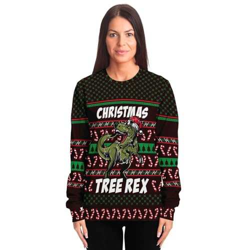 Christmas Tree Rex Sweatshirt | Unisex Ugly Christmas Sweater, Xmas Sweater, Funny Holiday Sweater, Funny Shirt - Image 4