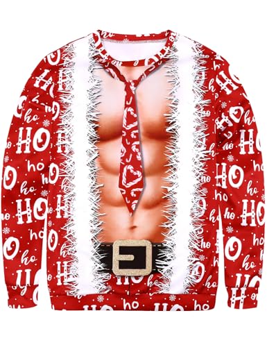 Funny World Mens Ugly Christmas Sweatshirt Funny Xmassweater 1 Funny World Mens Ugly Christmas Sweatshirt Funny Xmassweater