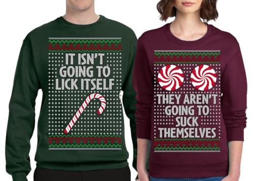 Ugly Christmas Sweaters For Couples Matching Christmas Holiday Sweatshirts 2 Ugly Christmas Sweaters For Couples Matching Christmas Holiday Sweatshirts - Image 2